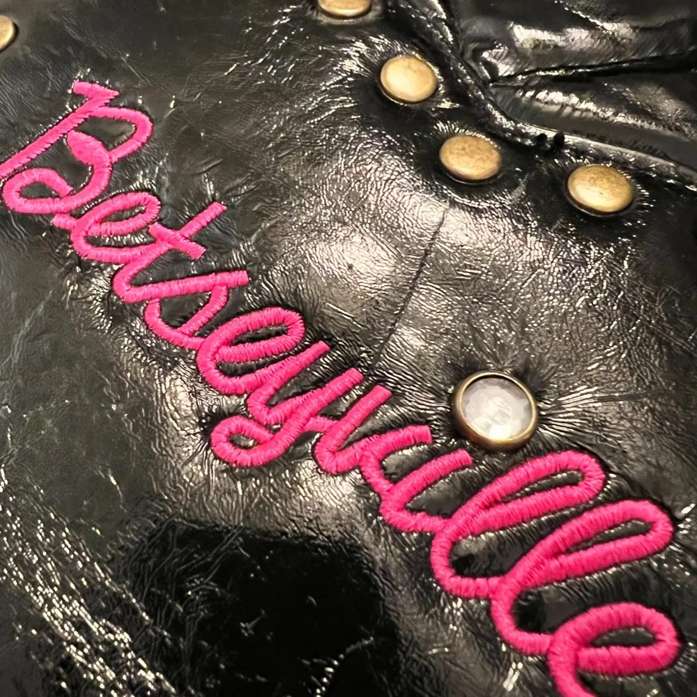 Betsey Johnson Betseyville Black Pleather Laptop Bag - Fits 15